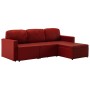 Sofá cama modular de 3 plazas cuero sintético color vino tinto de , Sofás - Ref: Foro24-288797, Precio: 488,03 €, Descuento: %