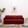 Sofá cama modular de 3 plazas cuero sintético color vino tinto de , Sofás - Ref: Foro24-288797, Precio: 488,03 €, Descuento: %