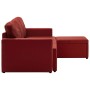 Sofá cama modular de 3 plazas cuero sintético color vino tinto de , Sofás - Ref: Foro24-288797, Precio: 488,03 €, Descuento: %