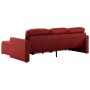 Sofá cama modular de 3 plazas cuero sintético color vino tinto de , Sofás - Ref: Foro24-288797, Precio: 488,03 €, Descuento: %