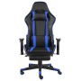 Silla gaming giratoria con reposapiés PVC azul de vidaXL, Sillones para videojuegos - Ref: Foro24-20485, Precio: 181,88 €, De...