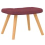 Silla mecedora con reposapiés tela rojo tinto de , Mecedoras - Ref: Foro24-327630, Precio: 108,10 €, Descuento: %