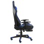 Silla gaming giratoria con reposapiés PVC azul de vidaXL, Sillones para videojuegos - Ref: Foro24-20485, Precio: 181,88 €, De...