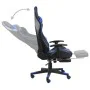 Silla gaming giratoria con reposapiés PVC azul de vidaXL, Sillones para videojuegos - Ref: Foro24-20485, Precio: 179,10 €, De...