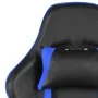 Silla gaming giratoria con reposapiés PVC azul de vidaXL, Sillones para videojuegos - Ref: Foro24-20485, Precio: 179,10 €, De...