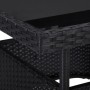 Mesa de comedor para jardín ratán sintético y vidrio negro de vidaXL, Mesas de jardín - Ref: Foro24-46177, Precio: 129,95 €, ...