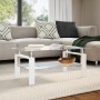 Mesa de centro vidrio templado blanco transparente 95x55x40 cm de , Mesas de centro - Ref: Foro24-330304, Precio: 153,55 €, D...