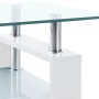 Mesa de centro vidrio templado blanco transparente 95x55x40 cm de , Mesas de centro - Ref: Foro24-330304, Precio: 153,55 €, D...