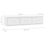 Estante cajones para pared contrachapada blanco 88x26x18,5 cm de , Estantes y estanterías - Ref: Foro24-800594, Precio: 56,98...