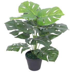 Planta de monstera artificial con maceta verde 45 cm de , Flora artificial - Ref: Foro24-244434, Precio: 18,51 €, Descuento: %