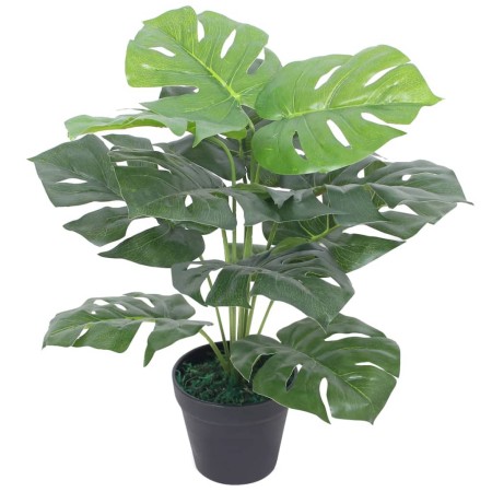 Planta de monstera artificial con maceta verde 45 cm de , Flora artificial - Ref: Foro24-244434, Precio: 18,51 €, Descuento: %