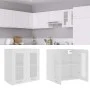 Armario colgante vidrio y madera ingeniería blanco 60x31x60 cm de vidaXL, Armarios de cocina - Ref: Foro24-802521, Precio: 58...