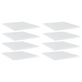 Estante estantería 8uds contrachapada blanco brillo 40x50x1,5cm de , Estanterías - Ref: Foro24-805197, Precio: 45,68 €, Descu...