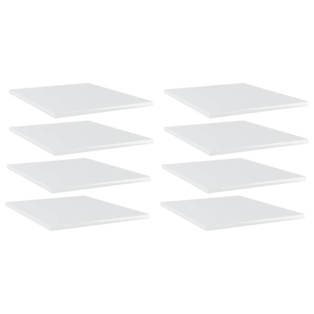 Estante estantería 8uds contrachapada blanco brillo 40x50x1,5cm de , Estanterías - Ref: Foro24-805197, Precio: 45,68 €, Descu...