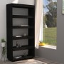 Estantería/divisor de espacios pino negra 80x35x167 cm de , Librerías y estanterías - Ref: Foro24-810898, Precio: 103,48 €, D...