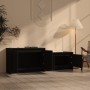 Mueble para TV madera contrachapada negro 146,5x35x50 cm de , Muebles TV - Ref: Foro24-809810, Precio: 72,53 €, Descuento: %