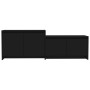 Mueble para TV madera contrachapada negro 146,5x35x50 cm de , Muebles TV - Ref: Foro24-809810, Precio: 72,53 €, Descuento: %