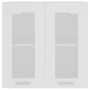 Armario colgante vidrio y madera ingeniería blanco 60x31x60 cm de vidaXL, Armarios de cocina - Ref: Foro24-802521, Precio: 58...