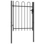Cancela de valla con una puerta y arcos acero negro 1x1,2 m de , Puertas de jardín - Ref: Foro24-146030, Precio: 140,40 €, De...