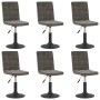 Sillas de comedor giratorias 6 unidades terciopelo gris oscuro de , Sillas de comedor - Ref: Foro24-3089301, Precio: 382,23 €...