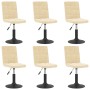 Sillas de comedor giratorias 6 unidades terciopelo crema de , Sillas de comedor - Ref: Foro24-3089299, Precio: 331,75 €, Desc...