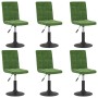 Sillas de comedor giratorias 6 unidades terciopelo verde oscuro de , Sillas de comedor - Ref: Foro24-3089303, Precio: 331,75 ...