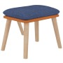 Sillón de relax con taburete tela y cuero sintético azul de , Sillones - Ref: Foro24-3097765, Precio: 140,48 €, Descuento: %