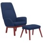 Sillón de relax con taburete tela azul de , Sillones - Ref: Foro24-3097875, Precio: 151,12 €, Descuento: %
