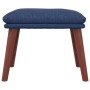 Sillón de relax con taburete tela azul de , Sillones - Ref: Foro24-3097875, Precio: 151,12 €, Descuento: %