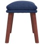 Sillón de relax con taburete tela azul de , Sillones - Ref: Foro24-3097875, Precio: 151,12 €, Descuento: %