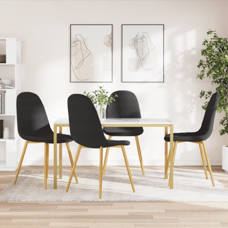 Sillas de comedor 4 unidades terciopelo negro en Sillas de comedor | Comprar online en Foru.es