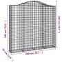 Cestas de gaviones 11 uds forma de arco hierro 200x30x180/200cm de , Maceteros y jardineras - Ref: Foro24-3145523, Precio: 1,...