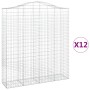 Cestas de gaviones 12 uds forma de arco hierro 200x50x220/240cm de , Maceteros y jardineras - Ref: Foro24-3145776, Precio: 1,...