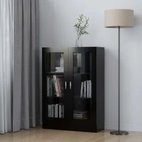 Vitrina de madera contrachapada negro 82,5x30,5x115 cm de vidaXL, Librerías y estanterías - Ref: Foro24-802751, Precio: 90,44...