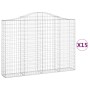 Cestas gaviones 15 uds forma de arco hierro 200x30x140/160 cm de , Maceteros y jardineras - Ref: Foro24-3145485, Precio: 1,00...