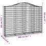 Cestas gaviones 15 uds forma de arco hierro 200x30x140/160 cm de , Maceteros y jardineras - Ref: Foro24-3145485, Precio: 1,00...