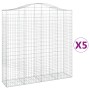 Cestas de gaviones 5 uds forma de arco hierro 200x50x200/220 cm de , Maceteros y jardineras - Ref: Foro24-3145748, Precio: 75...