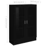 Vitrina de madera contrachapada negro 82,5x30,5x115 cm de vidaXL, Librerías y estanterías - Ref: Foro24-802751, Precio: 90,44...