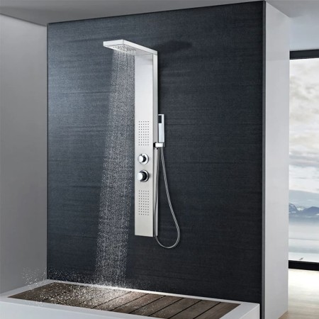 Sistema de panel de ducha acero inoxidable cuadrado de , Boquillas de chorro para bañeras y duchas - Ref: Foro24-142371, Prec...