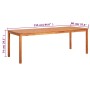 Mesa de jardín madera maciza de acacia 215x90x74 cm de , Mesas de jardín - Ref: Foro24-45963, Precio: 340,12 €, Descuento: %