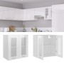 Armario colgante vidrio y madera ingeniería blanco brillo de vidaXL, Armarios de cocina - Ref: Foro24-802526, Precio: 73,33 €...