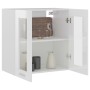 Armario colgante vidrio y madera ingeniería blanco brillo de vidaXL, Armarios de cocina - Ref: Foro24-802526, Precio: 73,33 €...