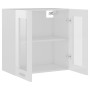 Armario colgante vidrio y madera ingeniería blanco brillo de vidaXL, Armarios de cocina - Ref: Foro24-802526, Precio: 73,33 €...