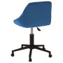 Silla de oficina giratoria de terciopelo azul de , Sillas de oficina - Ref: Foro24-335488, Precio: 95,93 €, Descuento: %