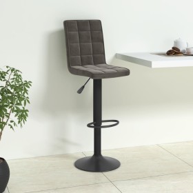 Taburete de cocina de terciopelo gris oscuro de , Taburetes de cocina - Ref: Foro24-335753, Precio: 84,54 €, Descuento: %