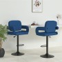 Taburetes de cocina 2 unidades tela azul de , Taburetes de cocina - Ref: Foro24-335621, Precio: 168,83 €, Descuento: %