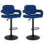Taburetes de cocina 2 unidades tela azul de , Taburetes de cocina - Ref: Foro24-335621, Precio: 168,83 €, Descuento: %