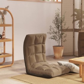 Tumbona de suelo plegable de tela gris taupe de , Sillas de suelo - Ref: Foro24-336593, Precio: 80,19 €, Descuento: %