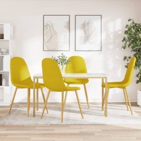Sillas de comedor 4 uds terciopelo amarillo mostaza en Sillas de comedor | Comprar online en Foru.es