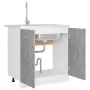 Armario debajo fregadero madera contrachapada gris 80x46x81,5cm de vidaXL, Armarios de cocina - Ref: Foro24-801200, Precio: 9...